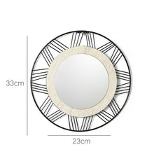 Load image into Gallery viewer, 2020 New Nordic Style Metal Wall Mirror Decoration Metal Wood Wall Mirror Living Room Decor Scandinavian Style Decor
