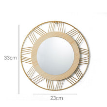 Load image into Gallery viewer, 2020 New Nordic Style Metal Wall Mirror Decoration Metal Wood Wall Mirror Living Room Decor Scandinavian Style Decor
