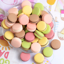 Load image into Gallery viewer, 20Pcs Simulation Miniature Macaron Flat back Resin Cabochon Kawaii Food Play Fit Phone Decoration DIY Scrapbooking Craft 23*13mm
