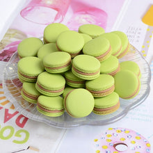Load image into Gallery viewer, 20Pcs Simulation Miniature Macaron Flat back Resin Cabochon Kawaii Food Play Fit Phone Decoration DIY Scrapbooking Craft 23*13mm
