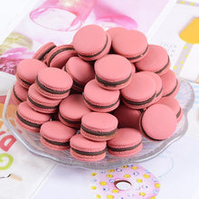 Load image into Gallery viewer, 20Pcs Simulation Miniature Macaron Flat back Resin Cabochon Kawaii Food Play Fit Phone Decoration DIY Scrapbooking Craft 23*13mm
