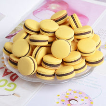 Load image into Gallery viewer, 20Pcs Simulation Miniature Macaron Flat back Resin Cabochon Kawaii Food Play Fit Phone Decoration DIY Scrapbooking Craft 23*13mm
