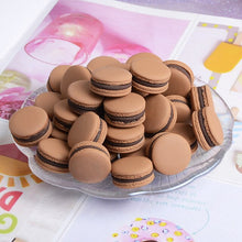 Load image into Gallery viewer, 20Pcs Simulation Miniature Macaron Flat back Resin Cabochon Kawaii Food Play Fit Phone Decoration DIY Scrapbooking Craft 23*13mm
