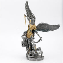 Load image into Gallery viewer, 37CM Europe Saint Michael Sculpture Fighting Angel Home Wine Cabinet Living Room Art&amp;Craft Statue Desk Ornament M3915
