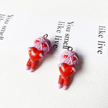 Load image into Gallery viewer, 5Pcs Lovely Cartoon Heart Mummy Flat back Cabochon DIY Jewelry Necklace Charms Very Cute keychain Pendant Decoration
