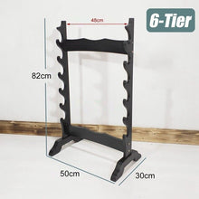 Load image into Gallery viewer, 1pcs Japanese Samurai Sword Wood Wall Mounted Decor Stand Samurai Sword Katana Bow Hanger Holder Rack Holder Bracket Display New

