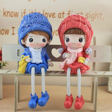 Load image into Gallery viewer, New creative romantic couple hanging feet doll home decoration wedding gift birthday gift resin crafts Pastoral  People
