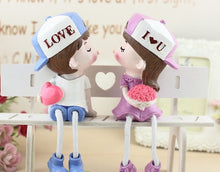 Load image into Gallery viewer, New creative romantic couple hanging feet doll home decoration wedding gift birthday gift resin crafts Pastoral  People
